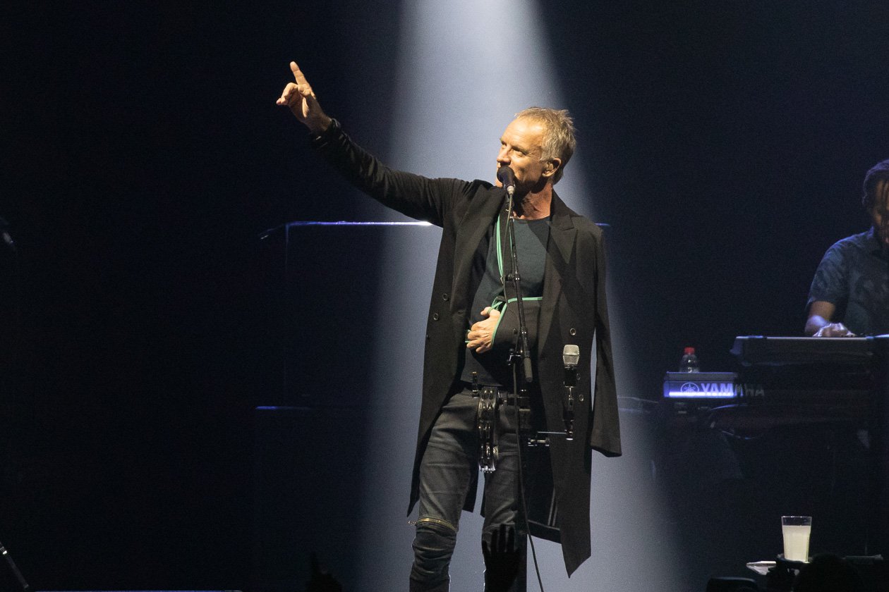 Der The Police-Star mit Blessuren in der Hauptstadt. – Sting.