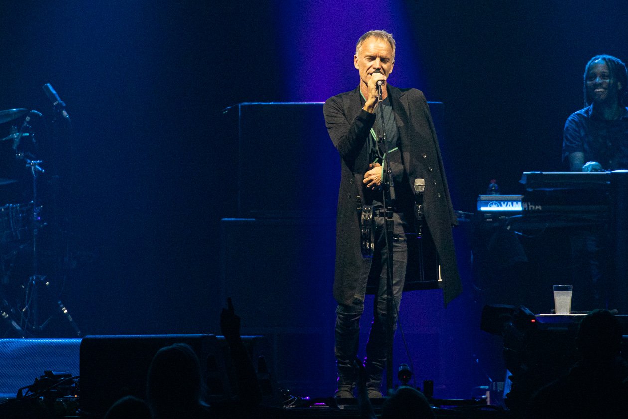 Der The Police-Star mit Blessuren in der Hauptstadt. – Sting.