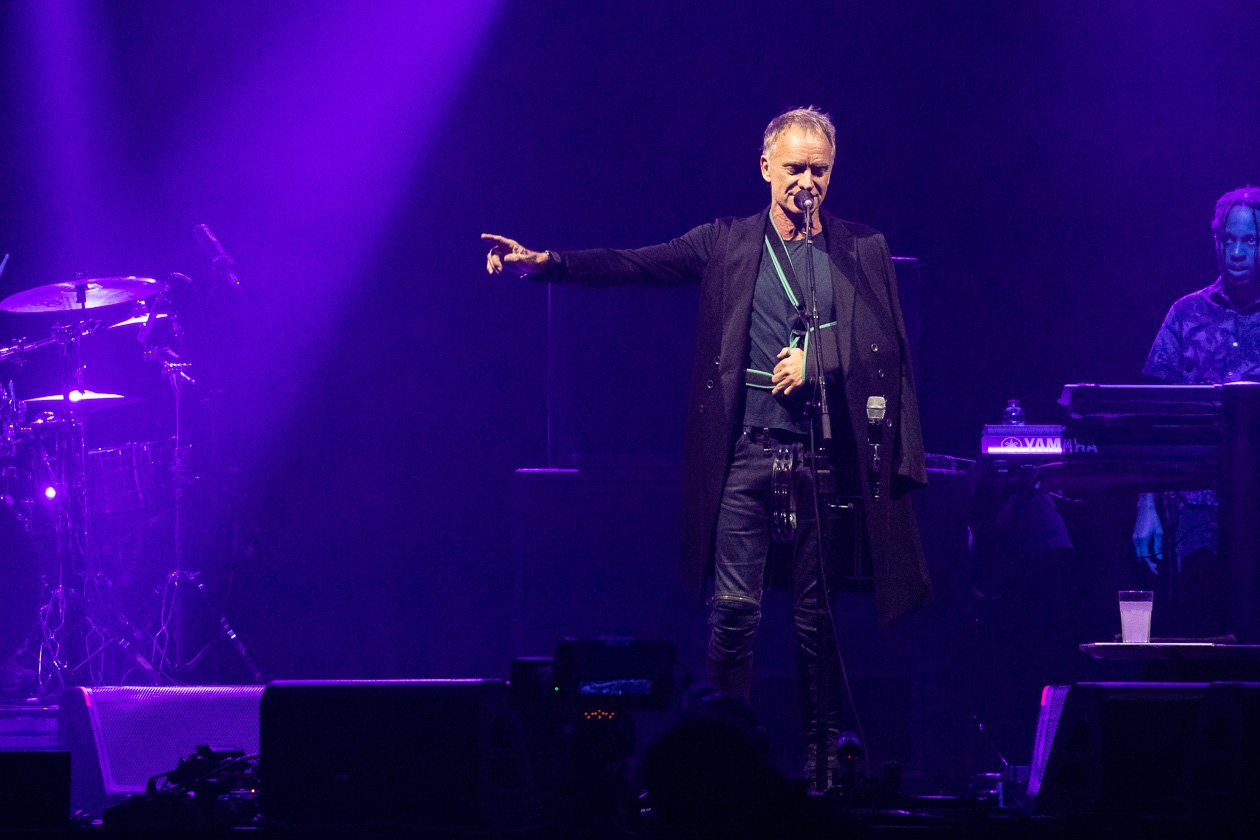 Der The Police-Star mit Blessuren in der Hauptstadt. – Sting.
