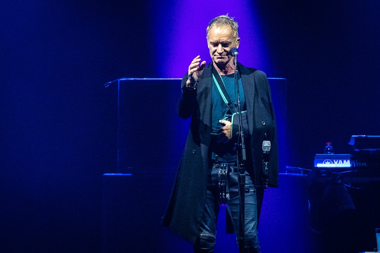 Der The Police-Star mit Blessuren in der Hauptstadt. – Sting.