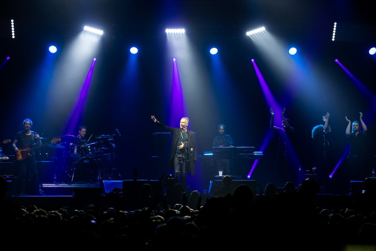 Der The Police-Star mit Blessuren in der Hauptstadt. – Sting.