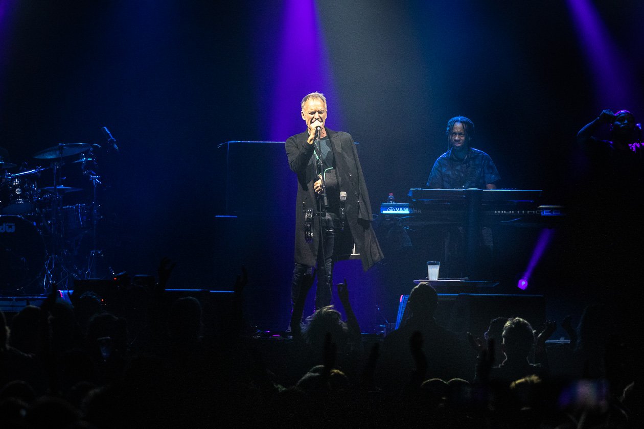 Der The Police-Star mit Blessuren in der Hauptstadt. – Sting.