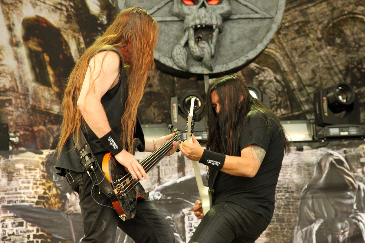 Der souveräne Co-Headliner - bei der Rhythmustruppe und dem Riffing auch kein Wunder. – Testament.