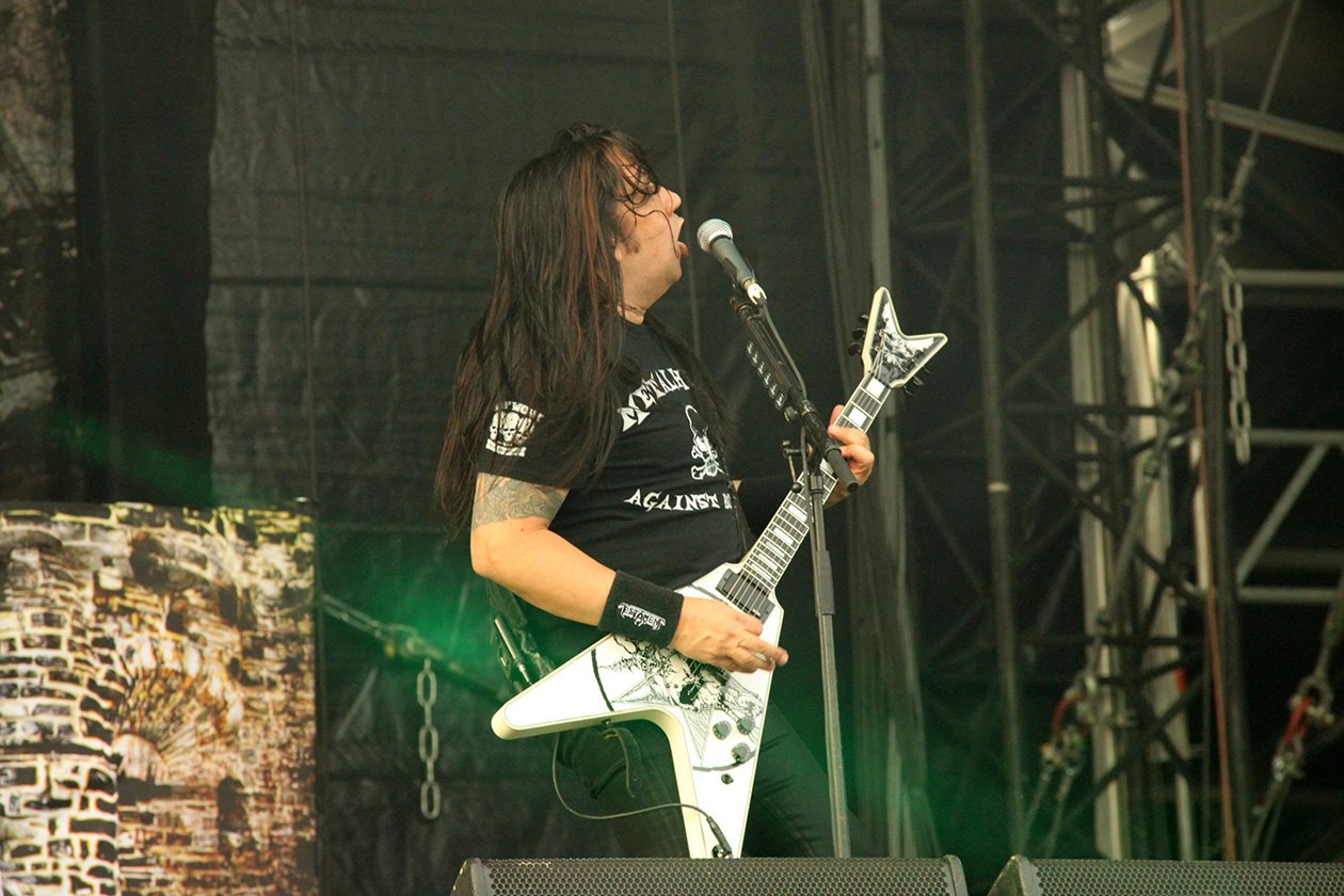 Der souveräne Co-Headliner - bei der Rhythmustruppe und dem Riffing auch kein Wunder. – Testament.