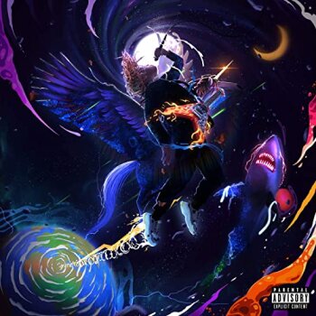 Trippie Redd & Travis Barker - Neon Shark vs. Pegasus Artwork