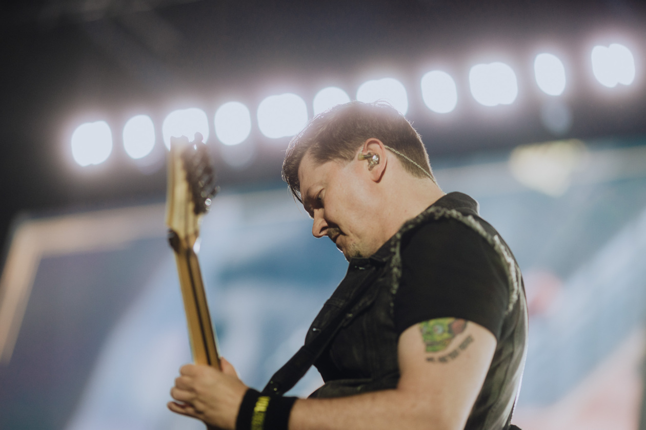 Headliner am Samstag: Die Dänen um Michael Poulsen. – Volbeat.