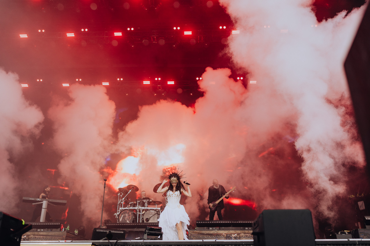 Die Symphonic-Metal-Größen aus den Niederlanden  am Festivalfreitag. – Within Temptation.