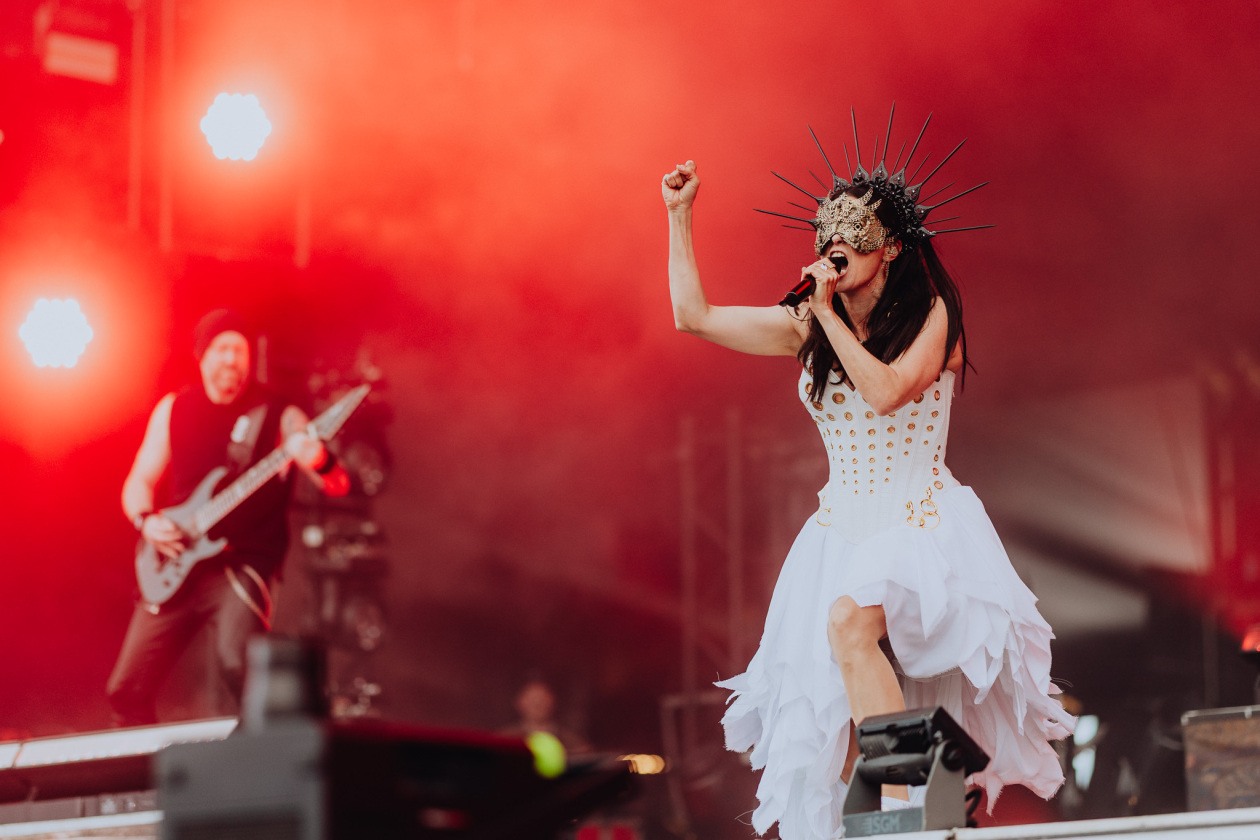 Die Symphonic-Metal-Größen aus den Niederlanden  am Festivalfreitag. – Within Temptation.