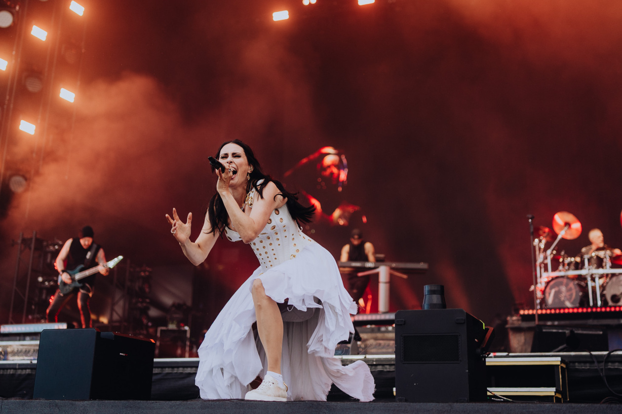 Die Symphonic-Metal-Größen aus den Niederlanden  am Festivalfreitag. – Within Temptation.