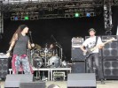 Die Band um Michele Madden ist genauso wild und unberechenbar, wie die Frontdame., Tourettes Syndrome auf dem Summer Breeze 2006 | © laut.de (Fotograf: Michael Edele)
