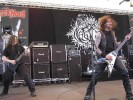 Bei Sonnenschein können die Düsterheimer von Naglfar nicht so ganz überzeugen., Rock Hard Festival 2004 | © LAUT AG (Fotograf: Michael Edele)