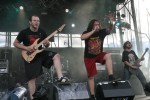Die Amis wüten auf der Pain Stage nach allen Regeln der Kunst., The Black Dahlia Murder auf dem Summer Breeze 2007 | © laut.de (Fotograf: Michael Edele)