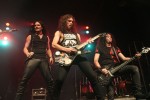 Die Briten machen sich trotz technischer Fertigkeiten weitgehend zum Affen., DragonForce im Schlachthof, Wiesbaden. | © laut.de (Fotograf: Michael Edele)
