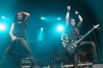 Die Briten machen sich trotz technischer Fertigkeiten weitgehend zum Affen., DragonForce im Schlachthof, Wiesbaden. | © laut.de (Fotograf: Michael Edele)