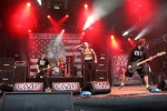 Vor Frontförsterin Candace Kucsulain muss man inzwischen Angst haben!, Walls Of Jericho auf dem Summer Breeze 2009 | © laut.de (Fotograf: Michael Edele)