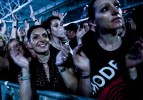 Martin Gore, Dave Gahan und Andy Fletcher spielten gleich zwei Mal in der Esprit Arena., Düsseldorf, 2013 | © laut.de (Fotograf: Peter Wafzig)