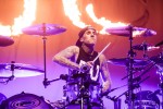 Travis Barker, Mark Hoppus und Matt Skiba im Ruhrgebiet., Oberhausen, König-Pilsener-Arena, 2017 | © laut.de (Fotograf: Rainer Keuenhof)