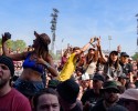 Strahlender Sonnenschein und 70.000 Parkrocker:innen feiern eine heiße Party mit Evanescence, Tenacious D, Kings Of Leon u.v.a., Nürnberg, Zeppelinfeld, 2023 | © laut.de (Fotograf: Désirée Pezzetta)