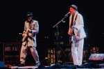 Supergroup at work: die Ex-King Crimson-Mitglieder Adrian Belew und Tony Levin bringen in Koop mit Gitarrengott Steve Vai und Tool-Drummer Danny Carey., Berlin, Uber Eats Music Hall, 2026 | © laut.de (Fotograf: Rainer Keuenhof)