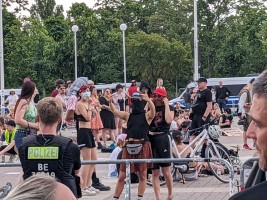 Demo vor dem Olympiastadion