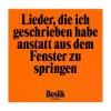Beslik - Lieder, Die Ich Geschrieben Habe Anstatt Aus Dem Fenster Zu Springen: Album-Cover