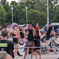 Demo vor dem Olympiastadion
